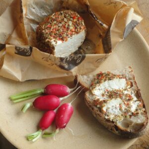 radis tartine et fromage de chèvre